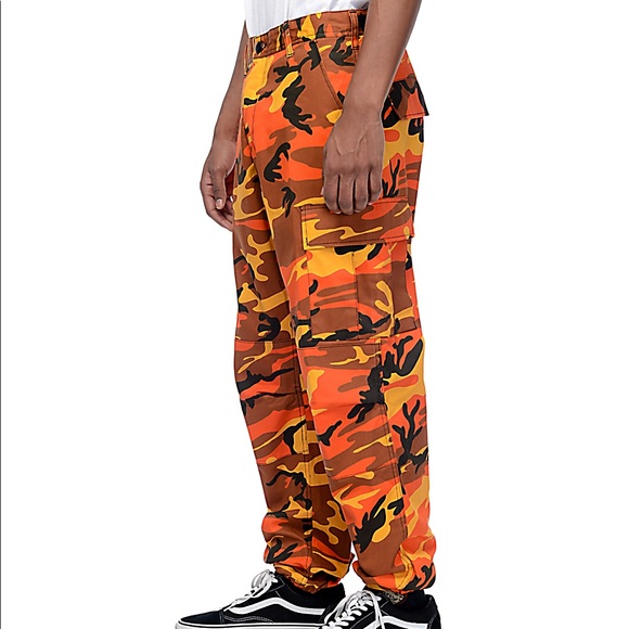 Army-style Orange Camo Pants🔥 - Picture 3 of 13